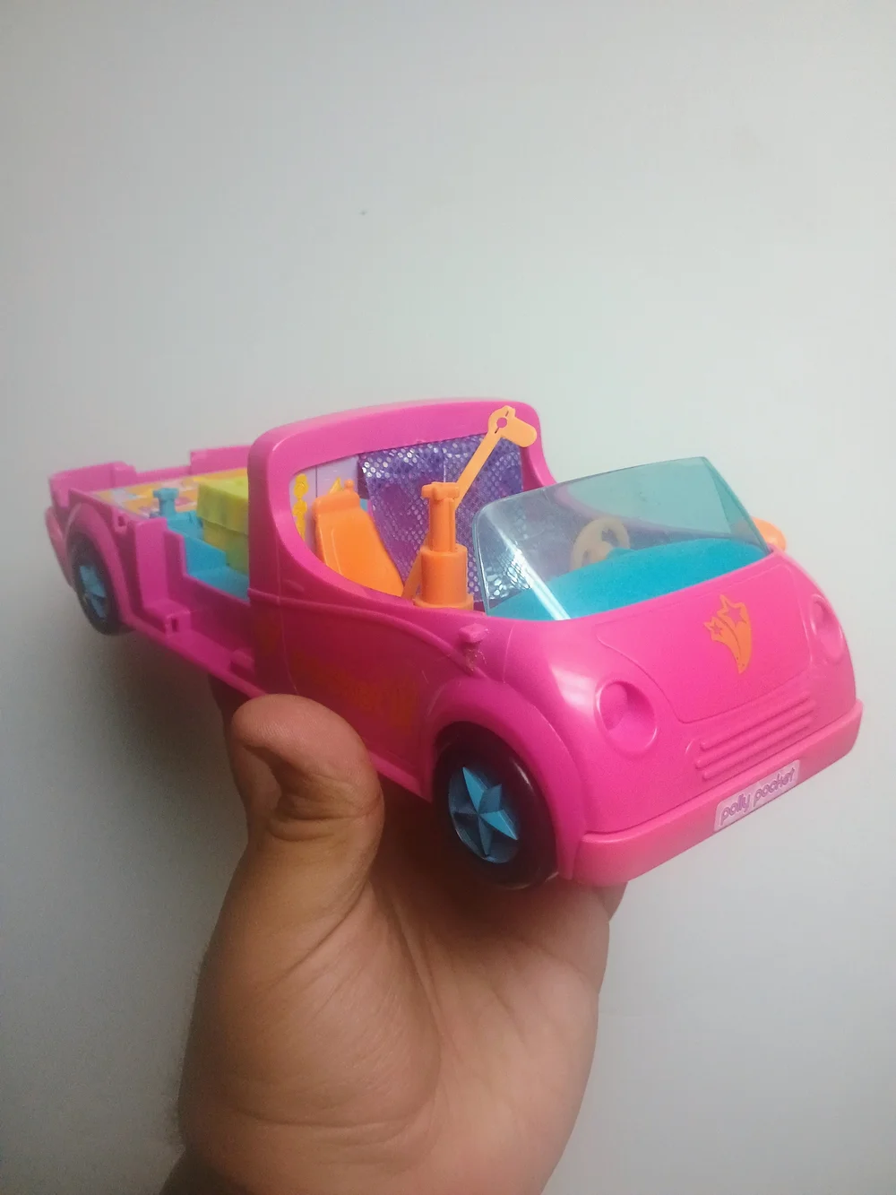 Polly Pocket Party Pink Stretch Limo Cadillac Doll Convertible Car 2005 Incomple